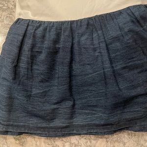 Queen denim bedskirt